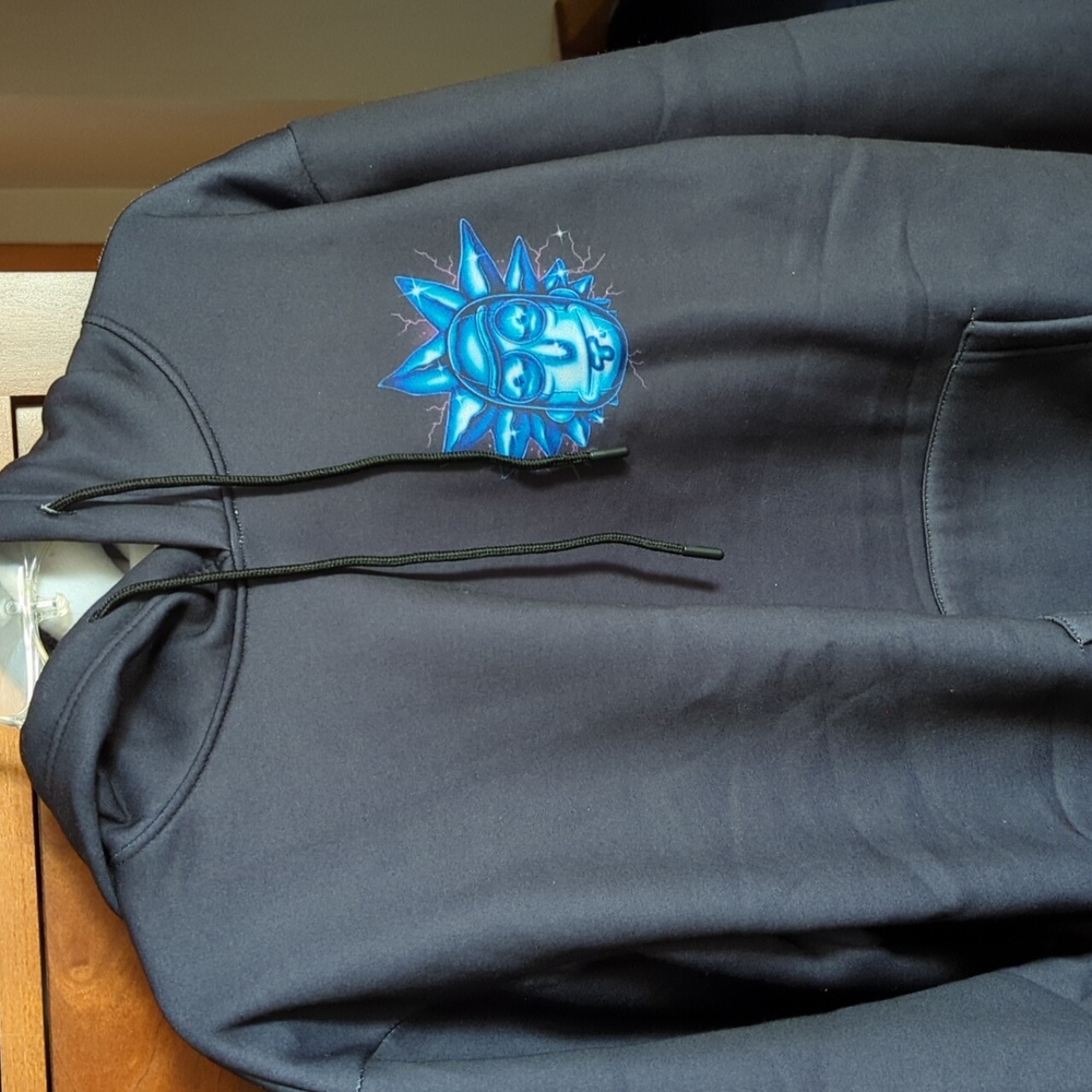 Members Only Black Hoodie with Blue Accents SALE.  LARGE SALE  $
